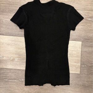 Princess Polly Black Ribbed Knit Top NEVER WORN